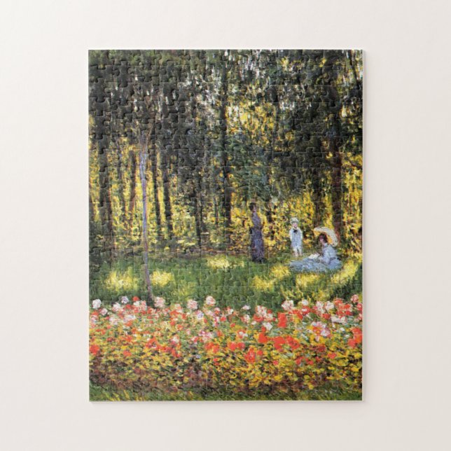 Puzzle Monet - La famille des artistes dans le jardin (Vertical)