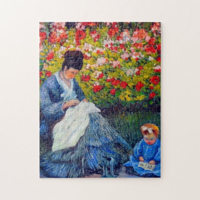 Puzzle Monet mère et enfant dans le jardin (Vertical)