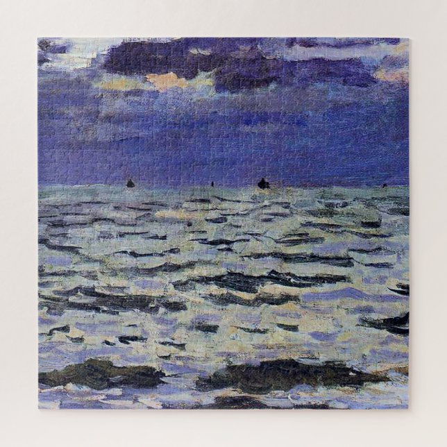 Puzzle Monet's famous painting, Seascape, (Vertical)