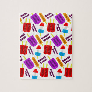 Puzzle Monogramme de la barre de jus congelée en été