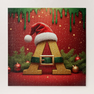 Puzzle Monogramme de Santa A pour les cadeaux de Noël
