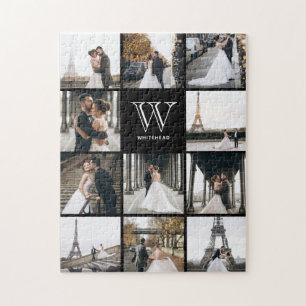 Puzzle Monogramme Moderne 9 Photo Collage
