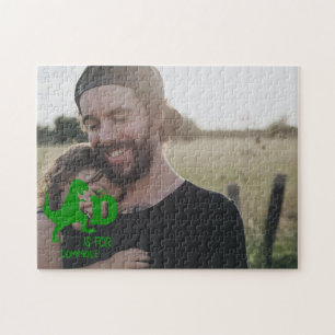 Puzzle Monogramme personnalisé D pour Dinosaur mignon T R