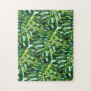 Puzzle Monstera Tropical Feuilles - Verdure