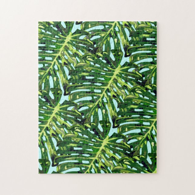 Puzzle Monstera Tropical Feuilles - Verdure (Vertical)