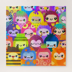 Puzzle Monstres Kawaii super colorés