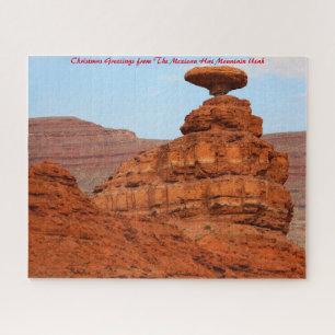 Puzzle Montagne de Mexican Hat Utah. Vœux de Noël