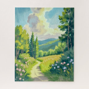 Puzzle Montagnes Blanches Peinture de paysage du New Ha