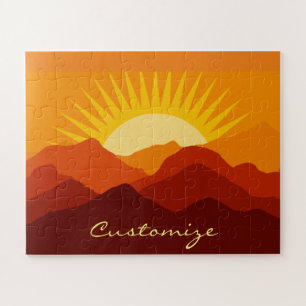 Puzzle Montagnes du désert Coucher du soleil Thunder_Cove
