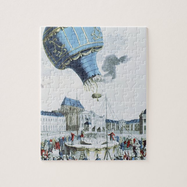 Puzzle Montée de la montgolfière de frères de Montgolfier (Vertical)
