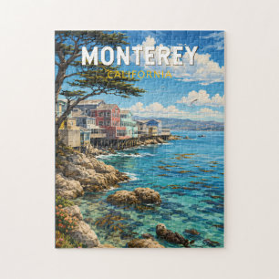 Puzzle Monterey Californie Illustration Voyage Art Rétro