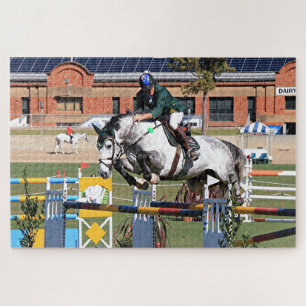 Puzzle Montrer saut cheval et cavalier 3A