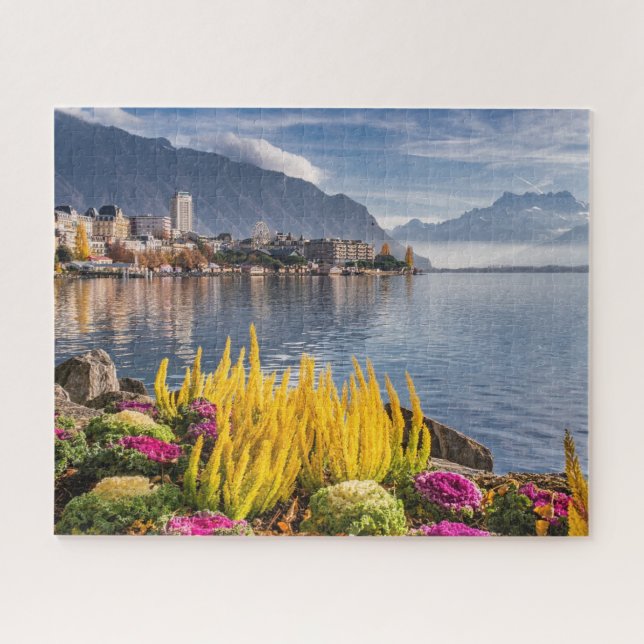 Puzzle Montreux, Suisse, Beau Lac Léman Vue (Horizontal)
