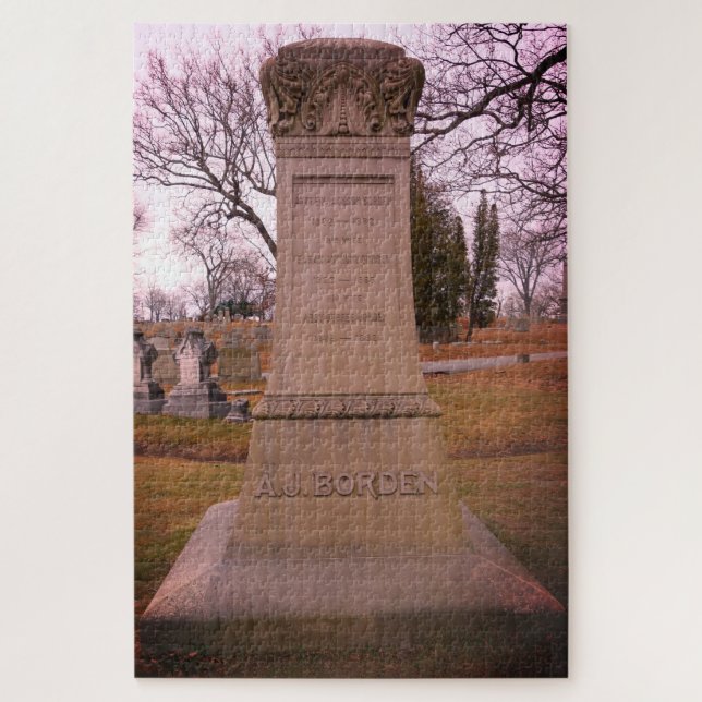 Puzzle Monument Borden, Fall River, MA - A.J. Borden (Vertical)