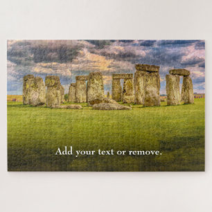 Puzzle Monument en pierre de Stonehenge, Wiltshire, Angle