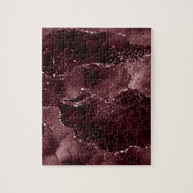 Puzzle Moody Agate | Vin Bordeaux Sangria Merlot Maroon (Vertical)