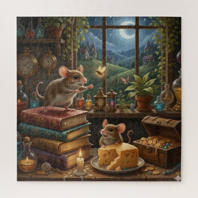 Puzzle Moonlit Tales and Mouse Whispers (Vertical)