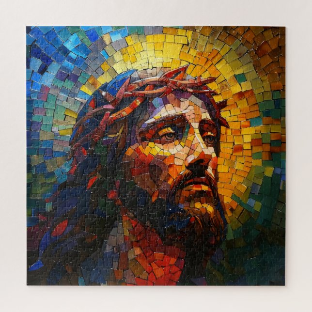 Puzzle Mosaïque colorée Jésus (Vertical)