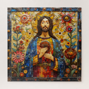 Puzzle Mosaïque colorée Jésus-Christ