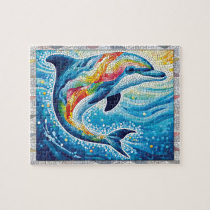 Puzzle Mosaïque de dauphin, Océan, Carreaux, Cadeau,