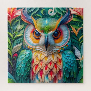 Puzzle Mosaïque de hibou mystique