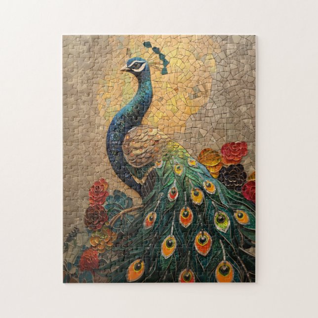Puzzle Mosaïque de paon (Vertical)