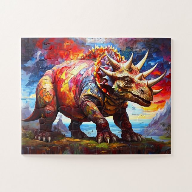Puzzle Mosaïque Dinosaure Enfants (Horizontal)