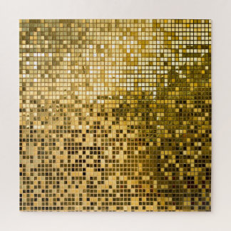 Puzzle Mosaïque d'or : Carreaux Carrés Texture.