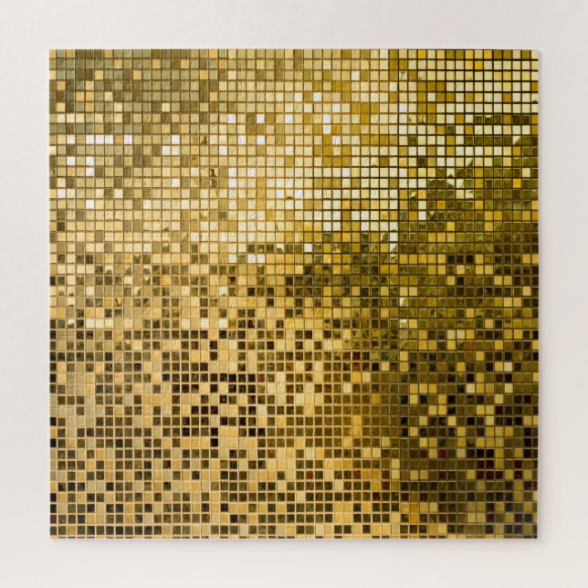 Puzzle Mosaïque d'or : Carreaux Carrés Texture. (Vertical)