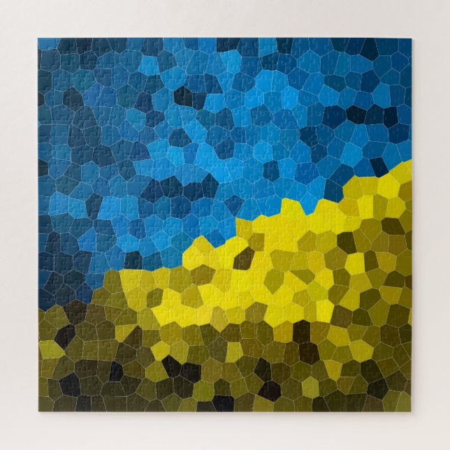 Puzzle Mosaïque du drapeau ukrainien (Vertical)
