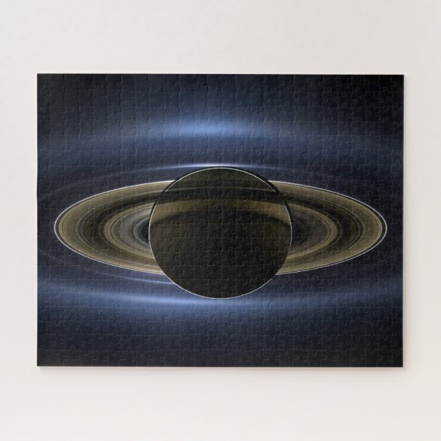 Puzzle Mosaïque Du Système Saturne Rétro-Éclairé Par Le S (Horizontal)