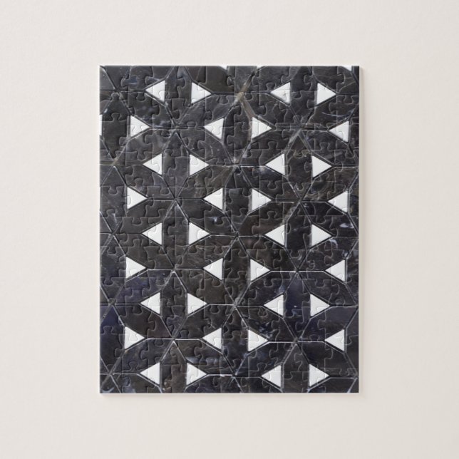 Puzzle Mosaïque gris charbon | fleur de vie motif (Vertical)