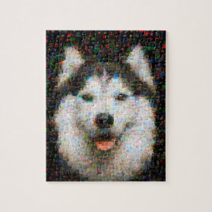 Puzzle Mosaïque photo de Husky Dog