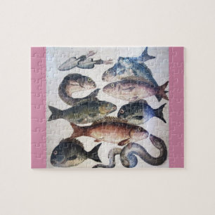 PUZZLE MOSAÏQUES ROMAINES ANCIENNES, PÊCHES, ESPACE DE VI