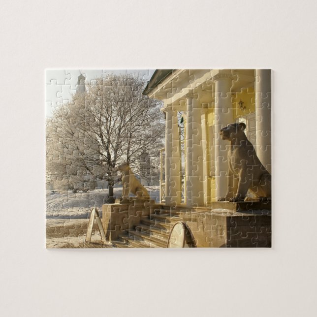 Puzzle Moscou. Hiver. sculpture de lions. (Horizontal)