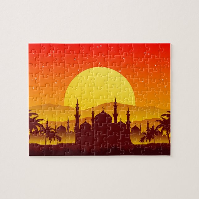 Puzzle Mosquée musulmane de l'art islamique (Horizontal)