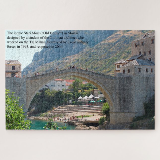 Puzzle Mostar Bosnie L'Ancien Pont Grand (Horizontal)