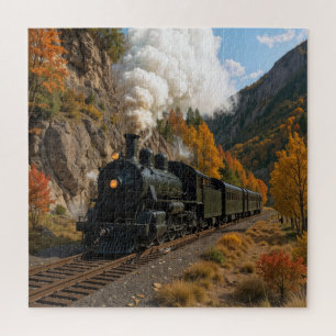 Puzzle Moteur à vapeur vintage dans la vallée de la monta