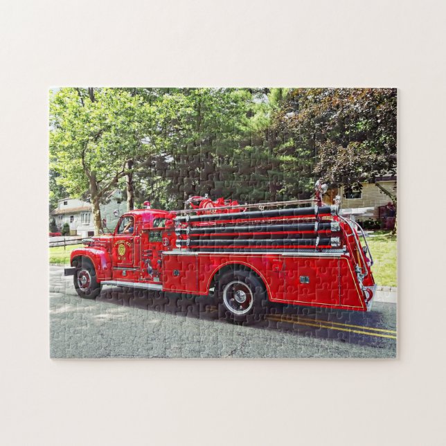 Puzzle Moteur de pompier vintage (Horizontal)