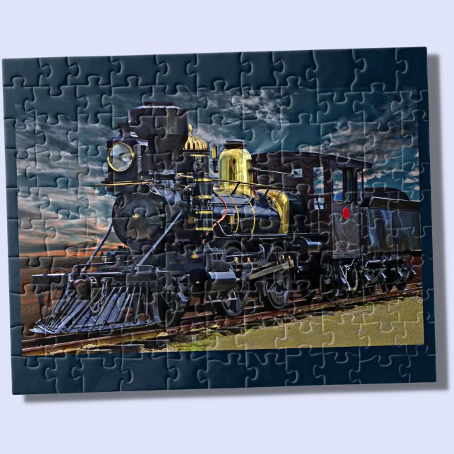 Puzzle Moteur de train à vapeur Locomotive Railroad Ji (Créateur téléchargé)