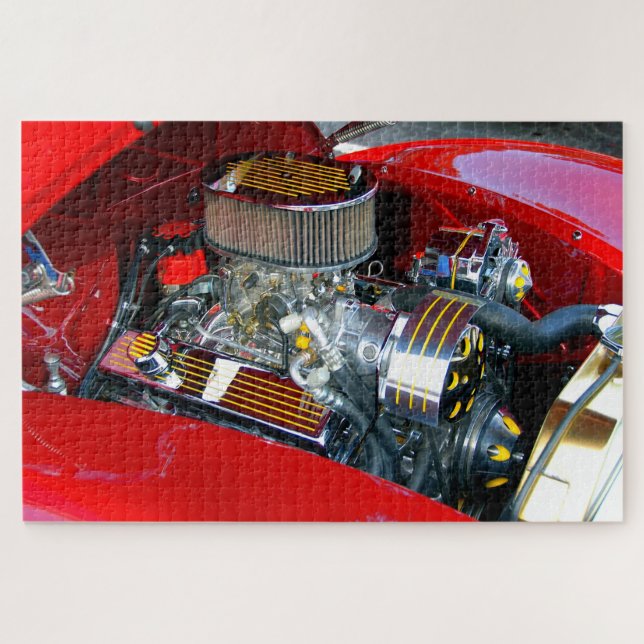 Puzzle Moteur de voiture customisé (Horizontal)