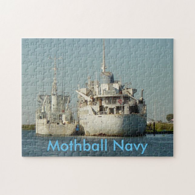 Puzzle, Mothball Navy Jigsaw Puzzle (Horizontal)