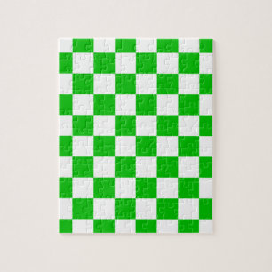 Puzzle Motif à carreaux verts et blancs