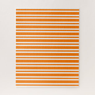 Puzzle Motif à rayures orange et blanc