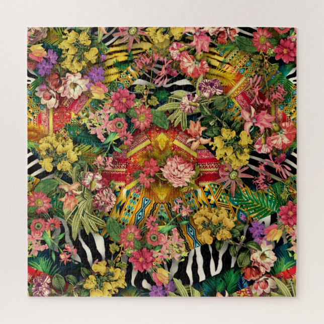 Puzzle Motif Abstrait Poster de animal et tropical (Vertical)