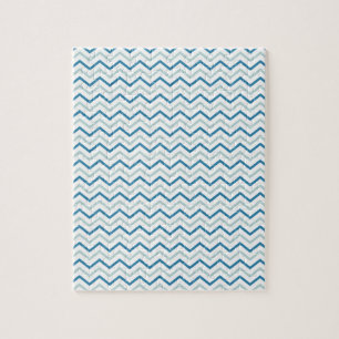 Puzzle Motif Aqua Blue Chevron