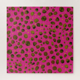Puzzle Motif aquarelle avec peau Abstraite de Cheetah.