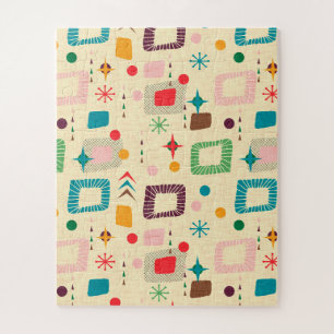 Puzzle motif atomique des années 1950
