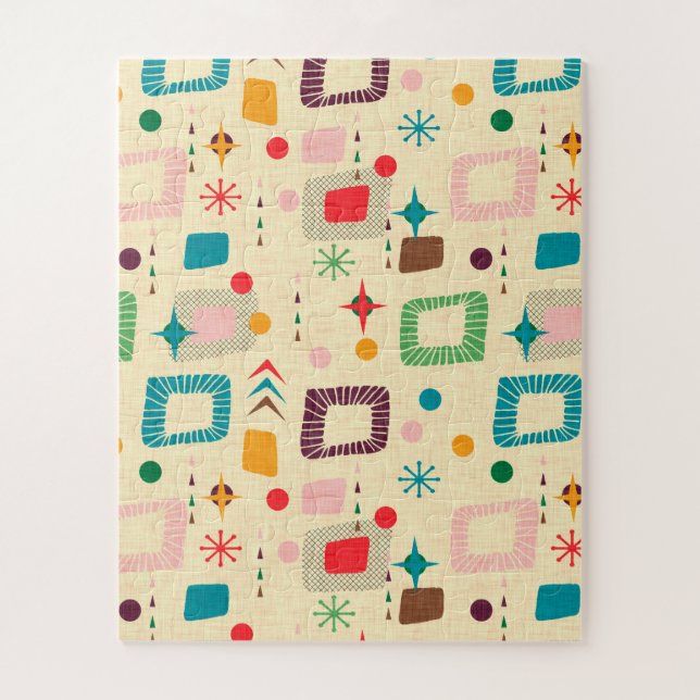 Puzzle motif atomique des années 1950 (Vertical)