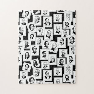 Puzzle Motif avec portraits des plus grands compositeurs